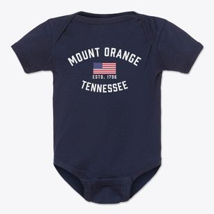 Mount Orange Tennessee Patriot Baby Onesie
