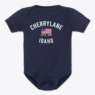 Cherrylane Idaho Patriot Baby Onesie