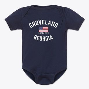 Groveland Georgia Patriot Baby Onesie