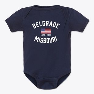 Belgrade Missouri Patriot Baby Onesie