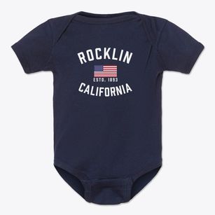 Rocklin California Patriot Baby Onesie