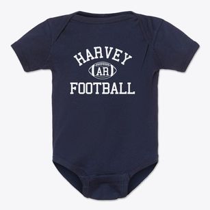Harvey Arkansas Football Baby Onesie
