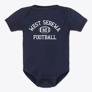 West Sebewa Michigan Football Baby Onesie