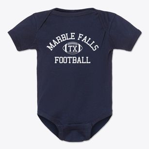 Marble Falls Texas Football Baby Onesie