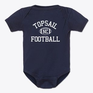 Topsail North Carolina Football Baby Onesie