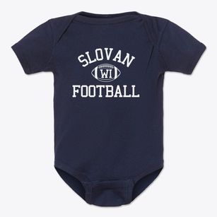 Slovan Wisconsin Football Baby Onesie