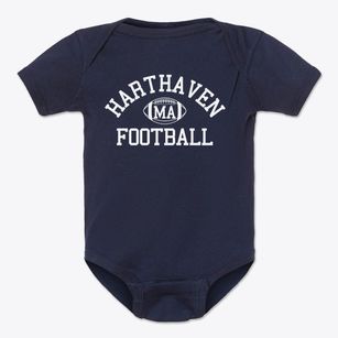 Harthaven Massachusetts Football Baby Onesie