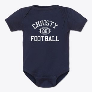 Christy Ohio Football Baby Onesie
