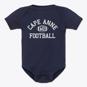 Cape Anne Maryland Football Baby Onesie
