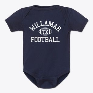 Willamar Texas Football Baby Onesie
