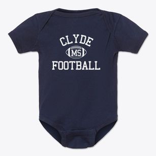 Clyde Mississippi Football Baby Onesie
