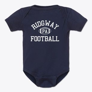 Ridgway Pennsylvania Football Baby Onesie