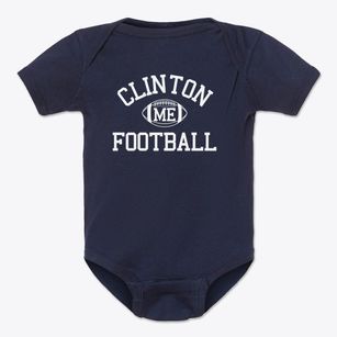 Clinton Maine Football Baby Onesie