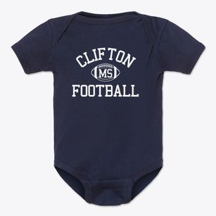 Clifton Mississippi Football Baby Onesie