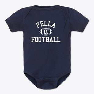 Pella Iowa Football Baby Onesie