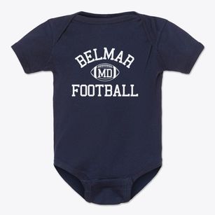Belmar Maryland Football Baby Onesie