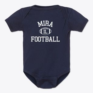 Mira Illinois Football Baby Onesie