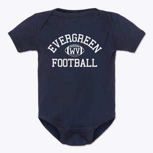 Evergreen West Virginia Football Baby Onesie