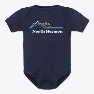 North Hermon Maine Mountain View Baby Onesie