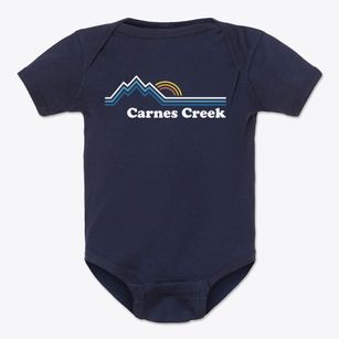 Carnes Creek Georgia Mountain View Baby Onesie