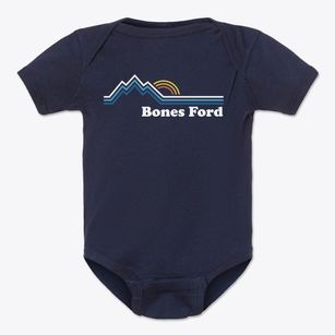 Bones Ford North Carolina Mountain View Baby Onesie