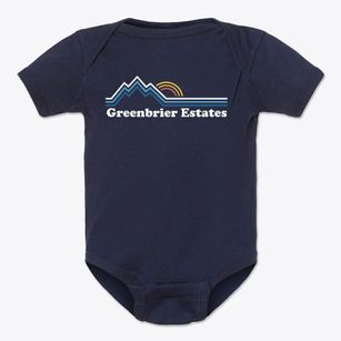 Greenbrier Estates North Carolina Mountain View Baby Onesie