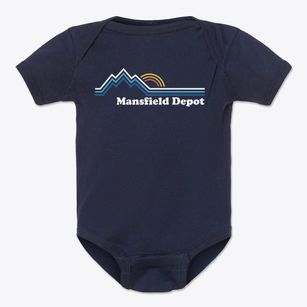 Mansfield Depot Connecticut Mountain View Baby Onesie