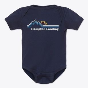 Hampton Landing New Hampshire Mountain View Baby Onesie