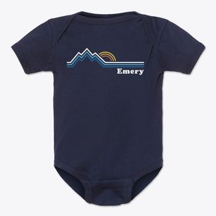 Emery North Carolina Mountain View Baby Onesie