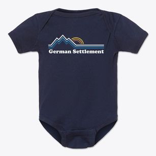 German Settlement Idaho Mountain View Baby Onesie