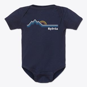 Sylvia Kansas Mountain View Baby Onesie