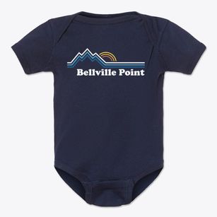Bellville Point Georgia Mountain View Baby Onesie