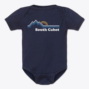 South Cabot Vermont Mountain View Baby Onesie