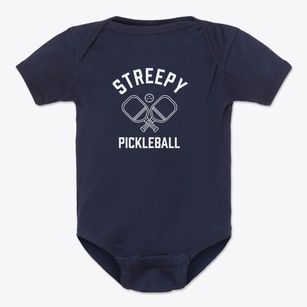 Streepy Iowa Pickleball Baby Onesie