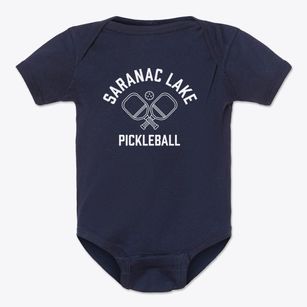 Saranac Lake New York Pickleball Baby Onesie