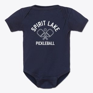 Spirit Lake Iowa Pickleball Baby Onesie