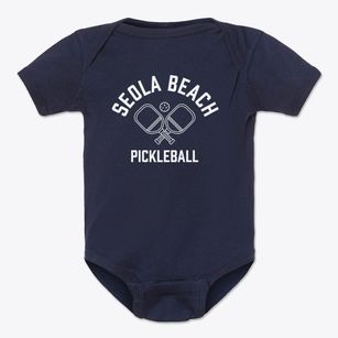 Seola Beach Washington Pickleball Baby Onesie