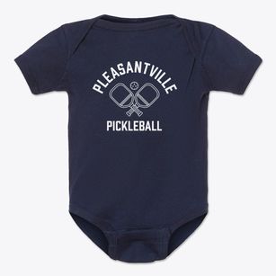 Pleasantville Iowa Pickleball Baby Onesie
