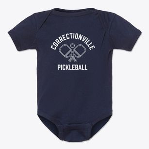 Correctionville Iowa Pickleball Baby Onesie