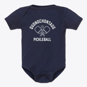 Quonochontaug Rhode Island Pickleball Baby Onesie