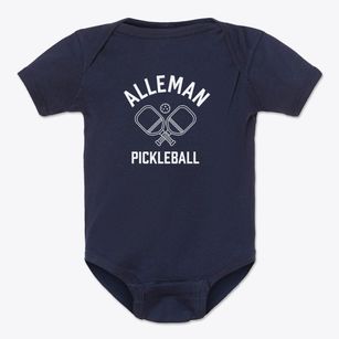 Alleman Iowa Pickleball Baby Onesie