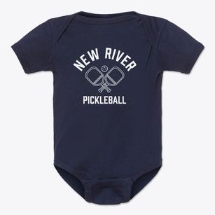 New River Virginia Pickleball Baby Onesie