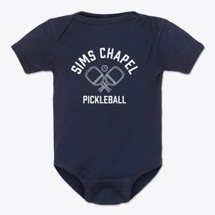 Sims Chapel Alabama Pickleball Baby Onesie