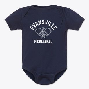 Evansville Alaska Pickleball Baby Onesie