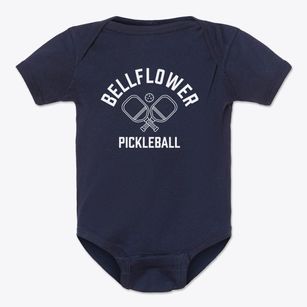 Bellflower California Pickleball Baby Onesie