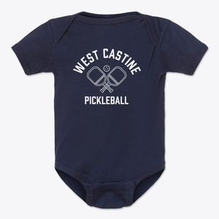 West Castine Maine Pickleball Baby Onesie