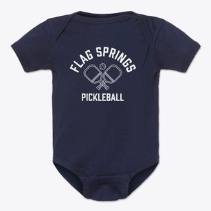 Flag Springs Missouri Pickleball Baby Onesie