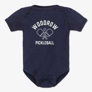 Woodrow Arkansas Pickleball Baby Onesie