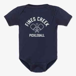 Fines Creek North Carolina Pickleball Baby Onesie