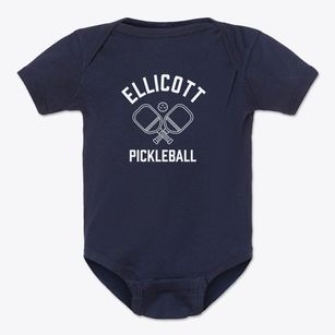 Ellicott New York Pickleball Baby Onesie